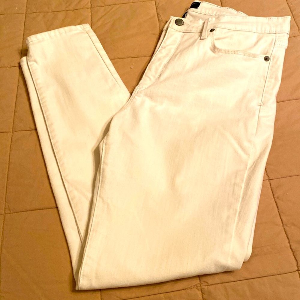 Banana Republic White Skinny Jeans Size 31/12